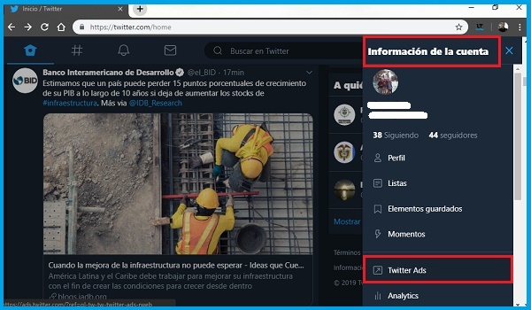 ingresar en twitter ads