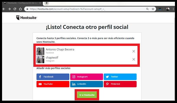 6. verifica la vinculacion de tus redes