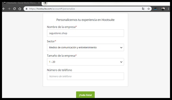 7. personaliza tu cuenta hootsuite