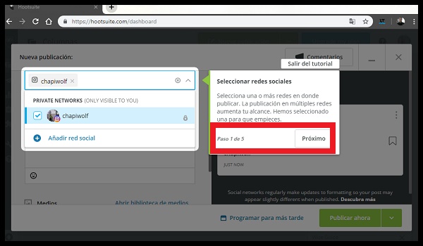 9. seguir los 5 pasos del tutorial