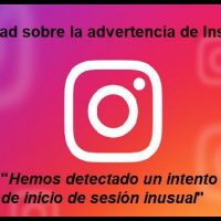 intento de inicio de sesion inusual en instagram