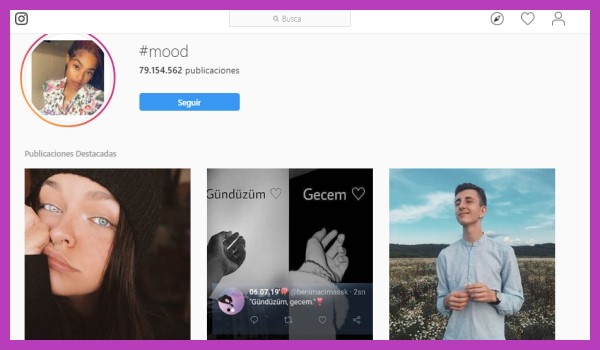 que significa mood en instagram