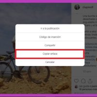 copiar la URL de una publicación en Instagram